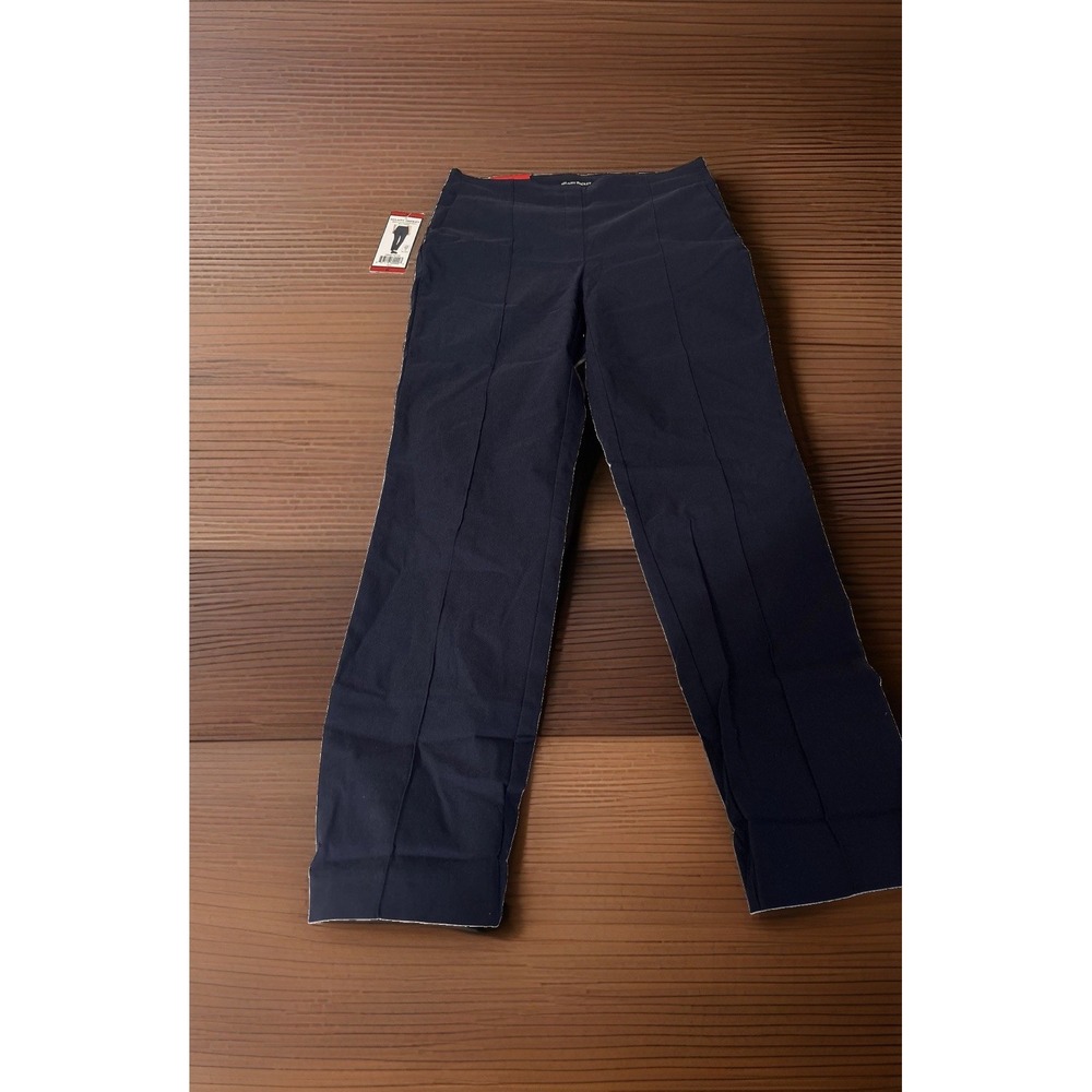 Hilary Radley Womens Pants Size M Navy Preppy Dark Academia Work Wear Casual